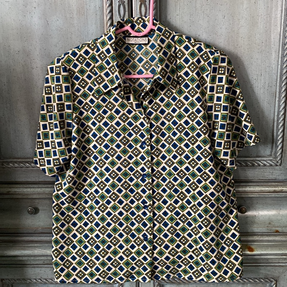 Geometric Patterned short sleeved Shirt